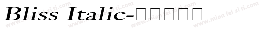 Bliss Italic字体转换